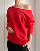 bluza bez kaptura damska Czerwona Oversize Bluza Max 2