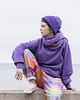 bluza bez kaptura damska Fioletowa Bluza bez kaptura 5