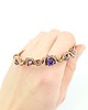 bransoletki wire wrapping Miedziana bransoleta mankietowa z ametystem 3