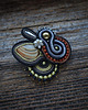 broszki Broszka soutache w barwach ziemi i jesieni 4