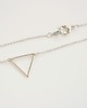 bransoletki - inne Rhodium Plated Triangle Bracelet 3