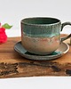 filiżanki Kubek ceramiczny  Duża filiżanka ze spodkiem 2