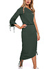 sukienki midi damskie Sukienka na jedno ramię-militarna zieleń(M-580) 1