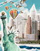 plakaty Plakat AMERICAN DREAM (KOLAŻ) 4