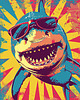 plakaty Plakat - Cool shark 2