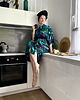 szlafroki damskie KIMONO turkus / szlafrok / kopertowa sukienka, autorski wzór 100% wiskoza 9