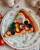 zabawki - inne Szydełkowy kawałek pizzy z serem i dodatkami 1