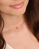 złote naszyjniki Złoty naszyjnik Rose Diamond z różową cyrkonią srebro 925 pozłacane 1