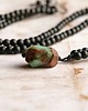 biżuteria męska UNIKAT: chryzopraz, apatyt, onyks - naszyjnik męski / unisex 1
