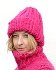 czapki damskie Czapka z wełny peruwiańskiej HOT PINK 1