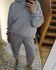 spodnie dresowe damskie Spodnie light grey z bawełny organicznej 3