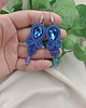 kolczyki soutache Kolczyki periwinkle, eleganckie kolczyki, wiszące kolczyki 2