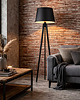 lampy podłogowe Drewniana lampa stojąca na trójnogu do salonu CURACAO 1