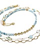 korale Triple - Morganit, akwamaryny /naszyjnik/  - Szlachetna kolekcja 3