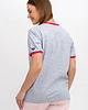t-shirt damskie T SHIRT DAMSKI w szare paski z nadrukiem 4