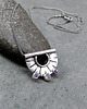 chokery Tiny pendant three dots amethyst 2