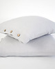 poduszki gładkie Lniana Poszewka Z Guzikami LIGHT GRAY 2
