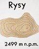 Ozdoby na ścianę DEKORACJA ŚCIENNA mapa hipsometryczna RYSY 2