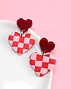 kolczyki z masy plastycznej VALENTINE kolczyki czerwone serca walentynki 1