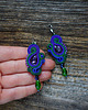 kolczyki soutache Fiolet-granat-zieleń- kolczyki soutache 3