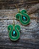 kolczyki soutache Małe zielone kolczyki soutache 2