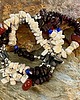 chokery Naszyjnik-bransoletka  z granatów, howlitu, karneolu, hematytu, magnes 1