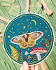 Ozdoby na ścianę Magiczna ćma na nocnym niebie - green 4