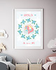 obrazy i plakaty do pokoju dziecięcego Plakat JEDNOROŻEC z imieniem dla dziewczynki unicorns 3