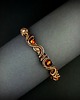 bransoletki wire wrapping Bransoleta mankietowa  z bursztynem 1