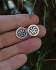 kolczyki srebrne Góralska rozeta - kolczyki na sztyftach 1