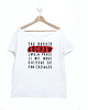 t-shirt damskie Kocham pracę Krótki biały Oversize 1