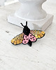 broszki Broszka ĆMA 16 ręcznie haftowana przypinka owady motyle 2