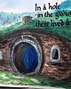 grafiki i ilustracje Norka hobbit obraz akwarela papier 35x50 Władca Pierścieni LOTR film książka 2