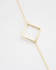 złote naszyjniki 16k Gold Plated Square Necklace 4