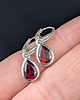 kolczyki srebrne Kolczyki srebrne wine tears- granaty 4