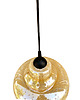 lampy wiszące Szklana opalizująca lampa wisząca, Narva Leuchen, Niemcy, lata 70. 9