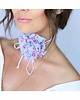 chokery Choker kwiat w serduszka 3
