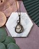 wisiory Miedziany wisiorek wire wrapping z białym kwarcem #226 1