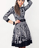 sukienki midi damskie Sukienka ZUZA Midi barok + czarny 3