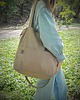 torby na ramię Lazy bag Pocket torba ciemnobeżowa bawełniana eco 5