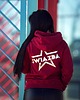 bluza z kapturem damska Bordowa bluza damska Gwiazda 1