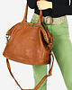 torby XXL Duża torebka skórzana oversize style shopper bag brąz camel 3