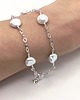bransoletki srebrne Bransoletka z morskich pereł na łańcuszku 3