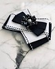 broszki Brosza Black & White z efektowym kwiatem w kropeczki New 8