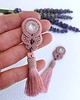 kolczyki chwosty Kolczyki chwosty Classic Boho Indy Pink 3