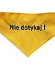 ubranka dla zwierząt Bandana ostrzegawcza dla psa XL na gumce - NIE DOTYKAJ - żółta 1