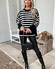 swetry damskie  Dzianinowy sweter w paski AXS0205 3