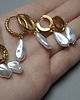 kolczyki pozłacane Kolczyki pozłacane Pearls /white/ perły vol. 14  4