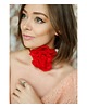 chokery Jedwabny czerwony choker 2