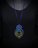 wisiory Peacock eye- wisior soutache z piórami 7